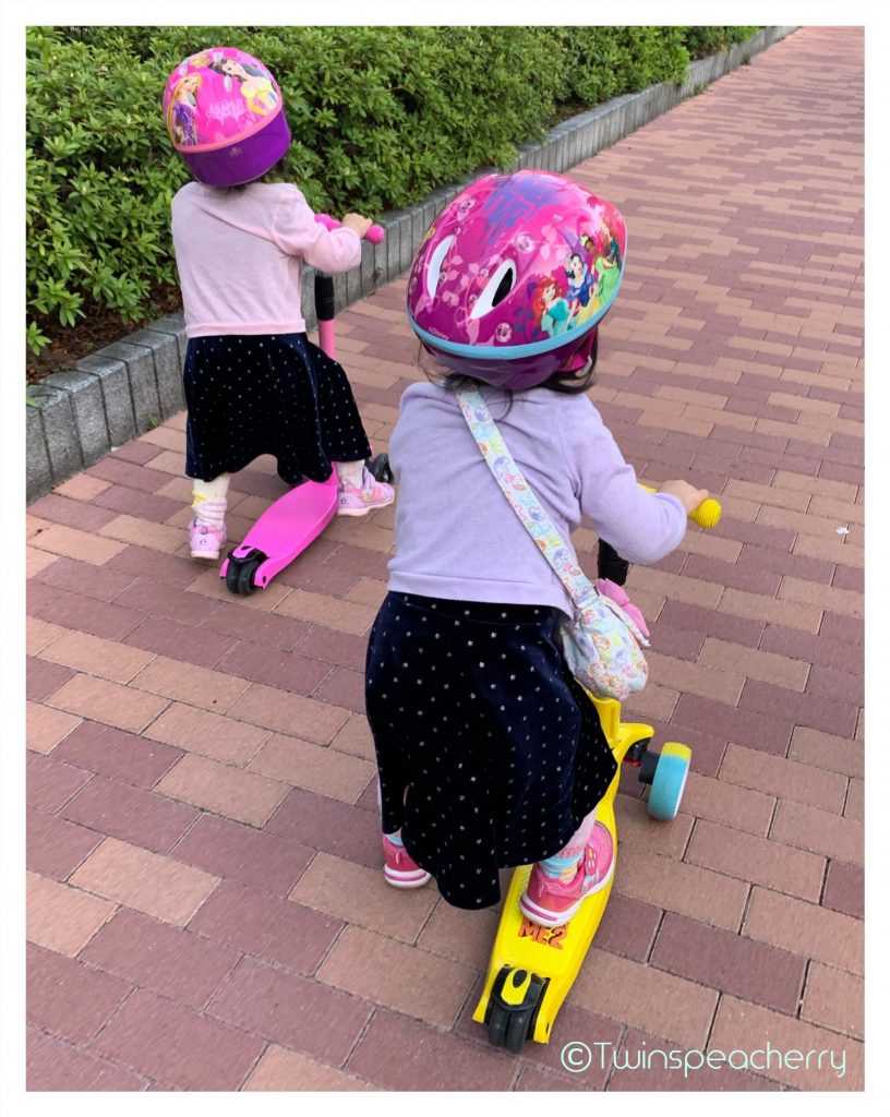 【双子4歳-運動不足解消】遊具のない広い公園、広場／混雑回避して遊ぶ方法まとめ #コロナ中の遊び #キックボード