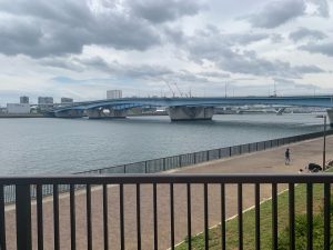 晴海臨海公園水辺のテラス 晴海臨海公園水辺のテラス 豊洲大橋を臨む