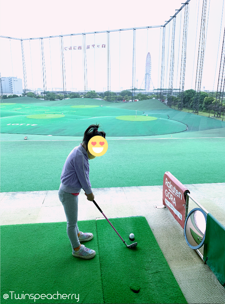 5歳双子 ロッテ葛西LPGAジュニアゴルフスクールで体験レッスン！